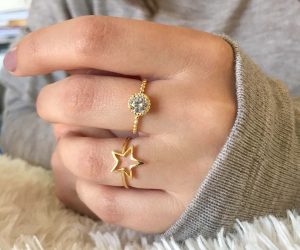 Athena Designs Presented by Selections | Gold Star Round Rings